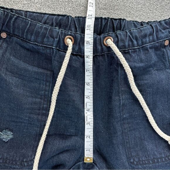NWT Free People x One Teaspoon Navy/Fox Black Shabbies Drawstring Denim Jogger S - Picture 14 of 16